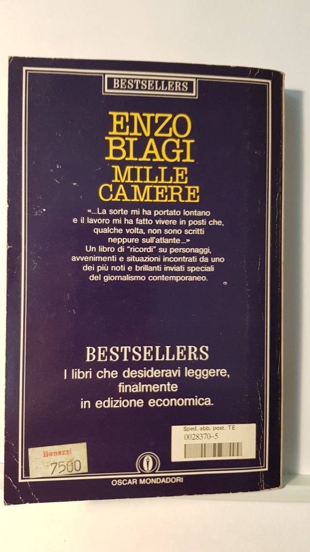 MILLE CAMERE - ENZO BIAGI - OSCAR MONDADORI 1986
