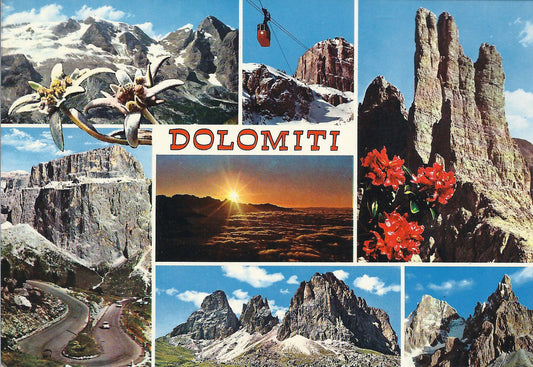 DOLOMITI - 7 VEDUTINE - NV - Timbro "Lago di Carezza - 