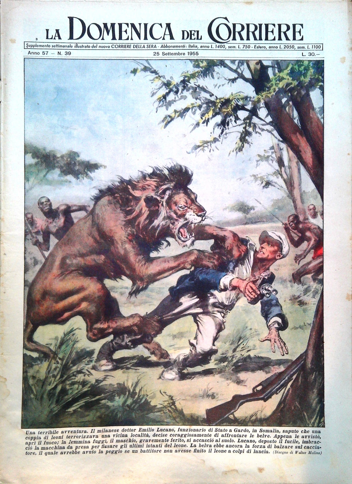 DOMENICA DEL CORRIERE N. 39 - 25 SETTEMBRE 1955