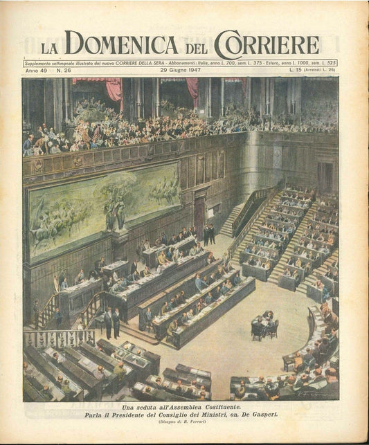 DOMENICA DEL CORRIERE N 26 - 29 GIUGNO 1947 - ILL. R. FERRARI