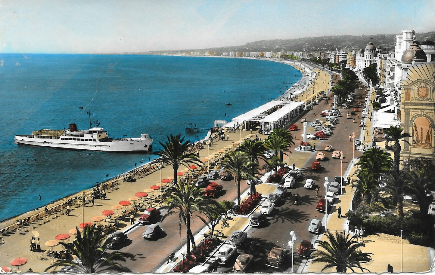 NIZZA - LA PROMENADE DES ANGLAIS - ACQUARELLATA - V1960