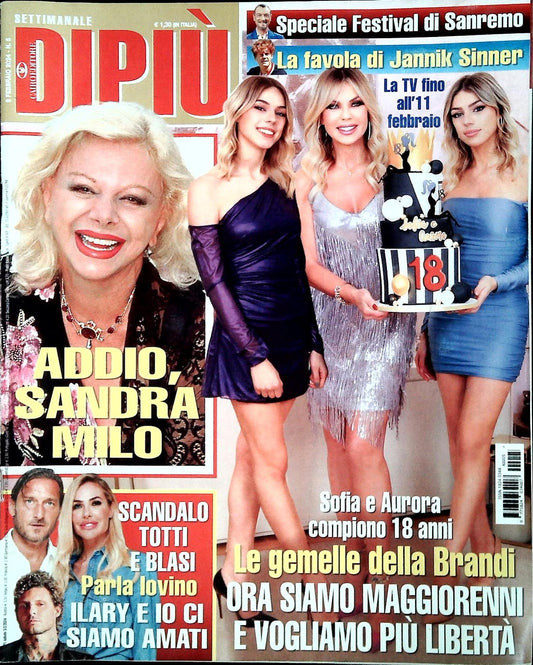 DI PIU' 9 FEBBRAIO 2024 - SANDRA MILO - TOTTI BLASI - SOFIA E AURORA