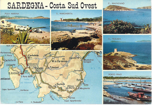 SARDEGNA - COSTA SUD-OVEST - 5 VEDUTE - NV