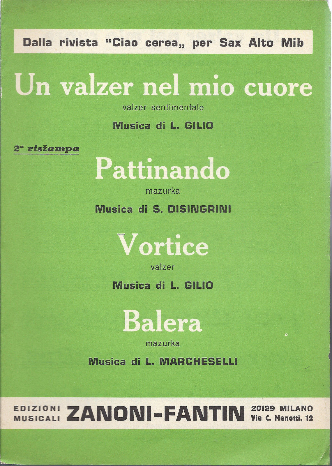 UN VALZER NEL MIO CUORE - PATTINANDO - VORTICE - BALERA # SPARTITO