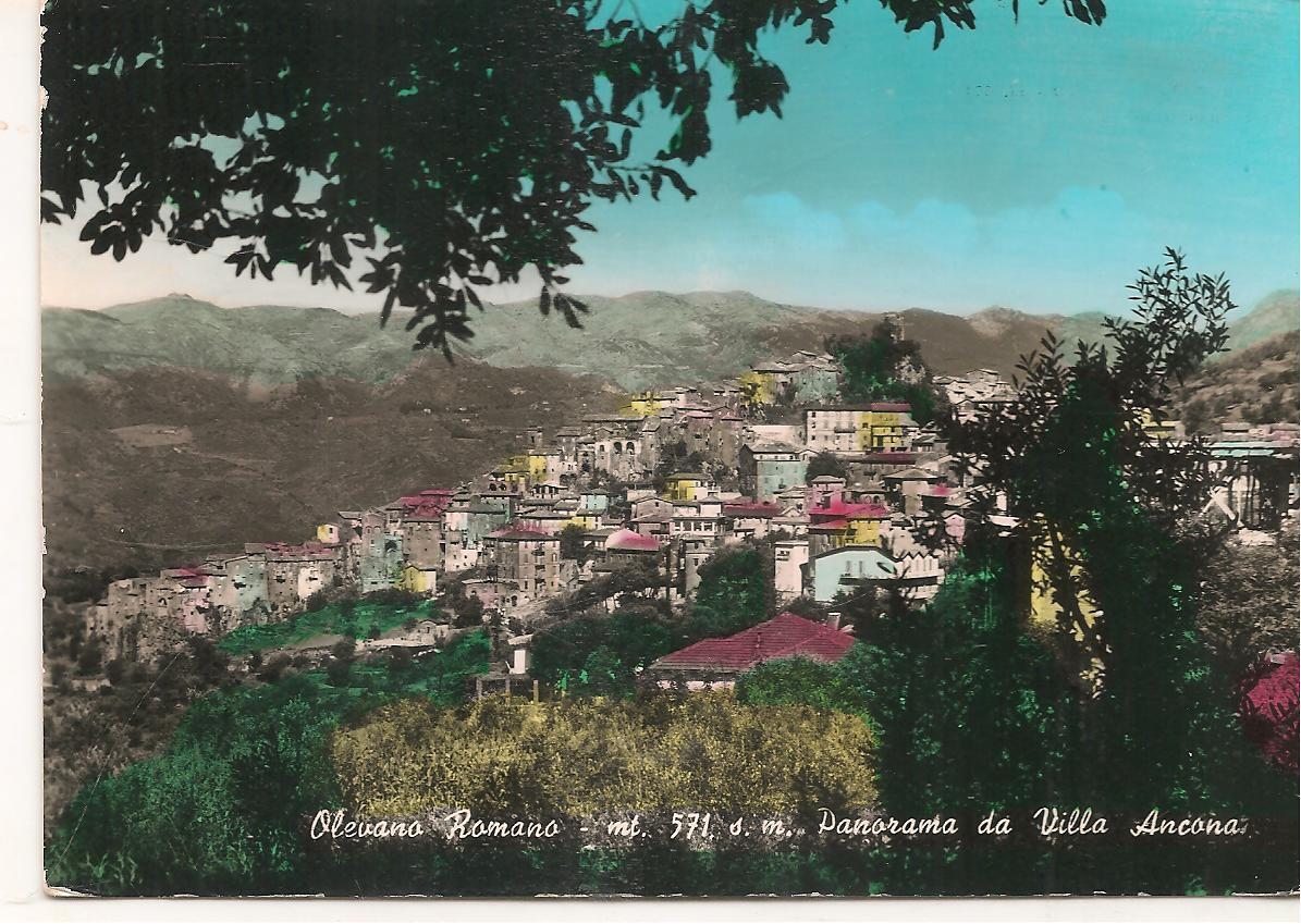 OLEVANO ROMANO - PANORAMA - V1953 - ACQUARELLATA