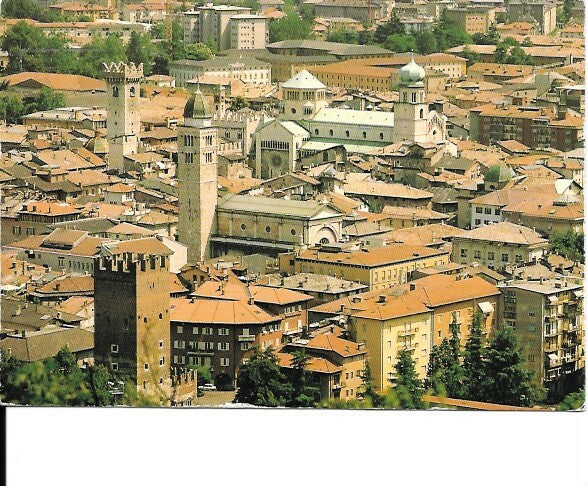 TRENTO - LA CATTEDRALE E TORRE VANGA VISTI DAL DOSS - V1996