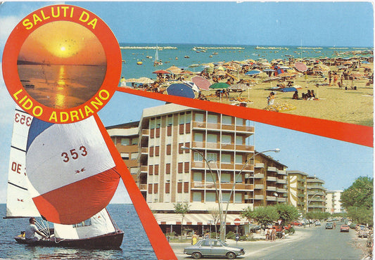 LIDO ADRIANO - SALUTI - 2 VEDUTE - V 1982 - FG