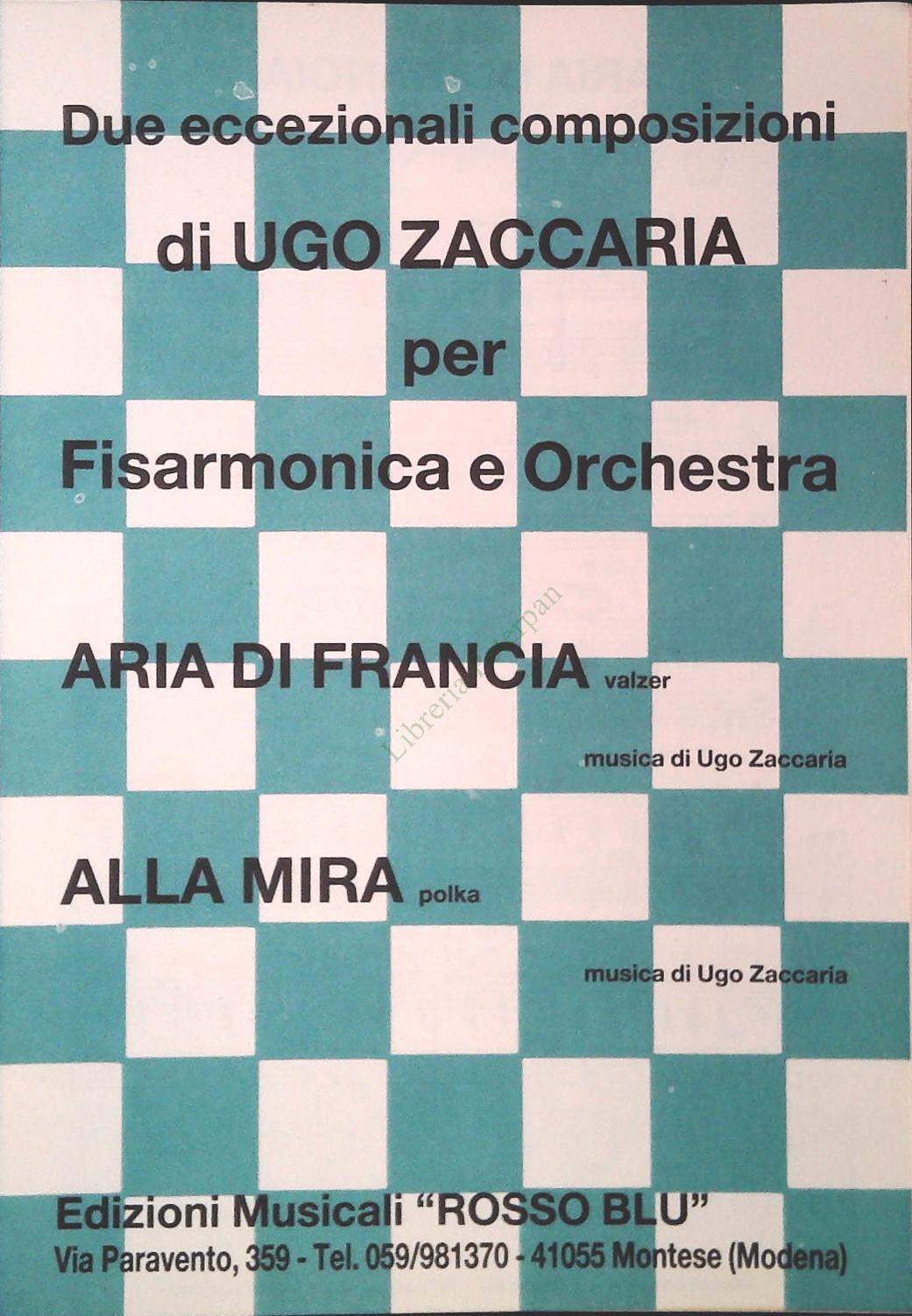 UGO ZACCARIA - 2 BRANI PER FISA E ORCHESTRA - SPARTITO-SHEET MUSIC