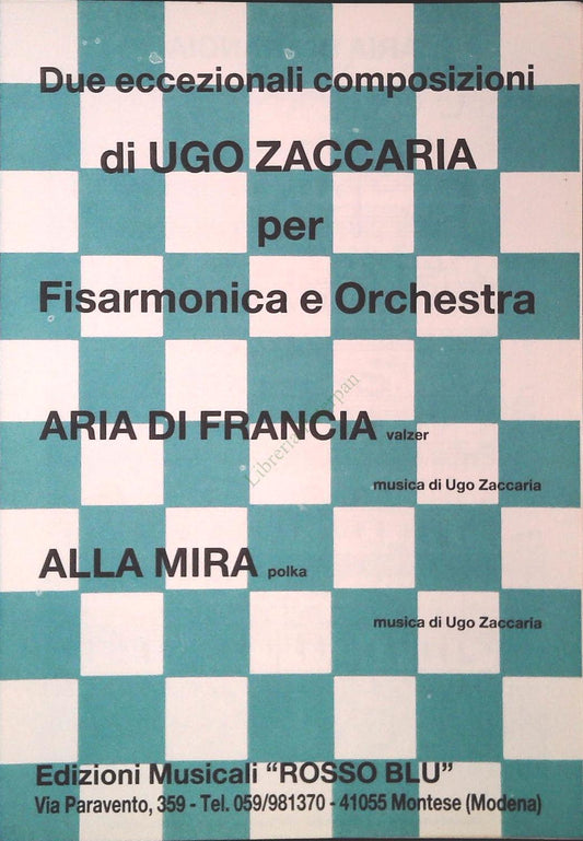 UGO ZACCARIA - 2 BRANI PER FISA E ORCHESTRA - SPARTITO-SHEET MUSIC