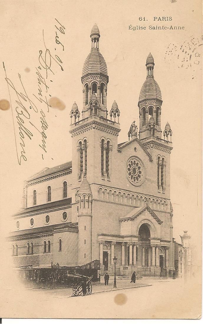 PARIGI/PARIS - L'EGLISE SAINTE-ANNE - V1905 - DORSO UNI
