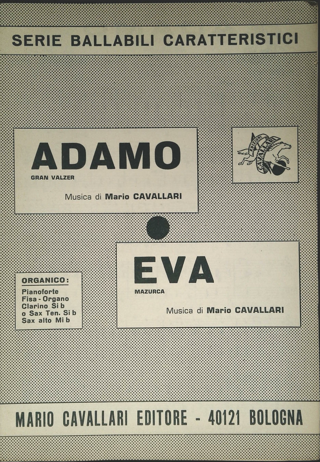 ADAMO - EVA - MNusiche di  Mario Cavallari - SPARTITO-SHEET MUSIC