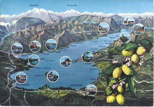LAGO DI GARDA - Disegnata con Vedutine - NV - FG