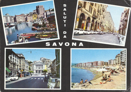 SAVONA - SALUTI - 4 VEDUTE - V 1963 - FG