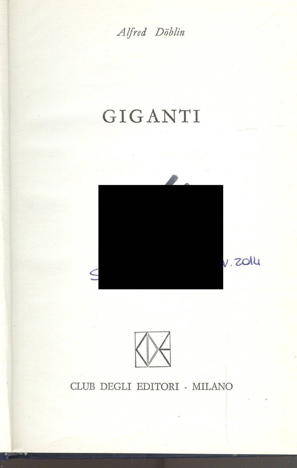 GIGANTI - ALFRED DOBLIN ED. CDE