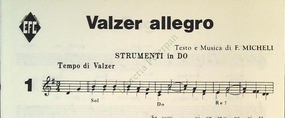VALZER ALLEGRO - E ALTRI 3 BRANI - SPARTITO -SHEET MUSIC