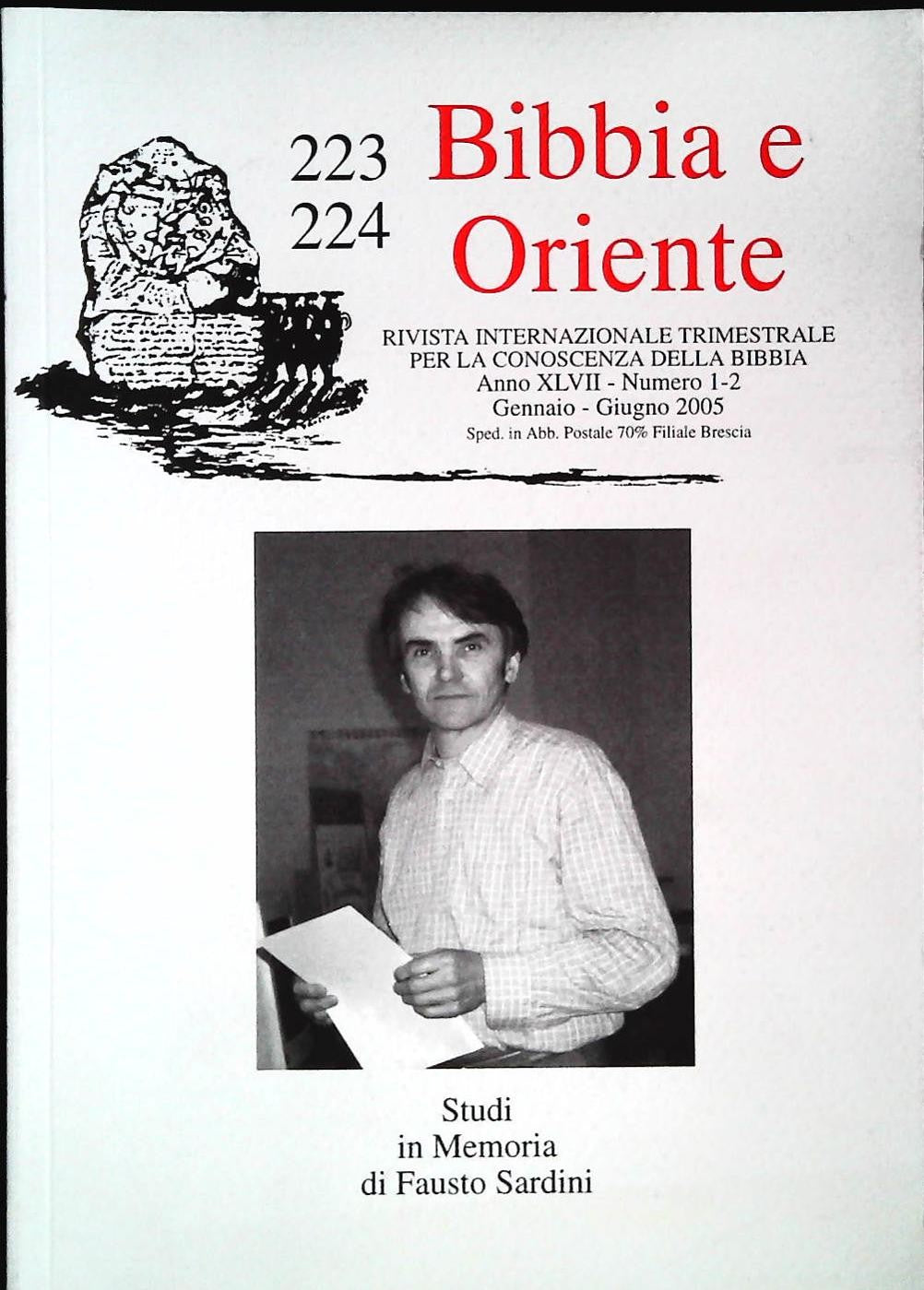 BIBBIA E ORIENTE N. 223-224