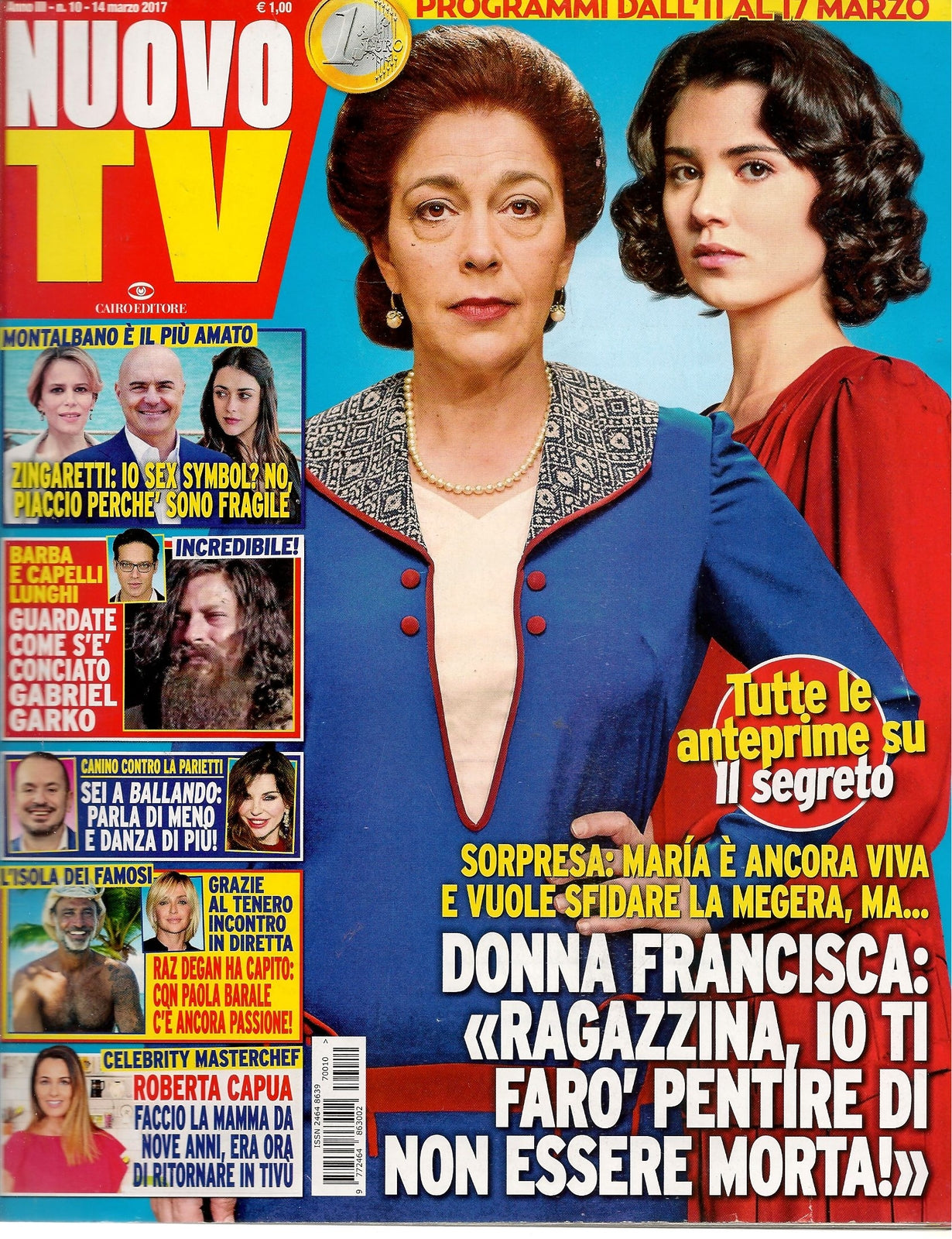 NUOVO TV N. 10-14 MARZO 2017 SEGRETO ZINGARETTI GABRIEL GARKO-OUTLET