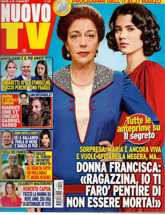 NUOVO TV N. 10-14 MARZO 2017 SEGRETO ZINGARETTI GABRIEL GARKO-OUTLET