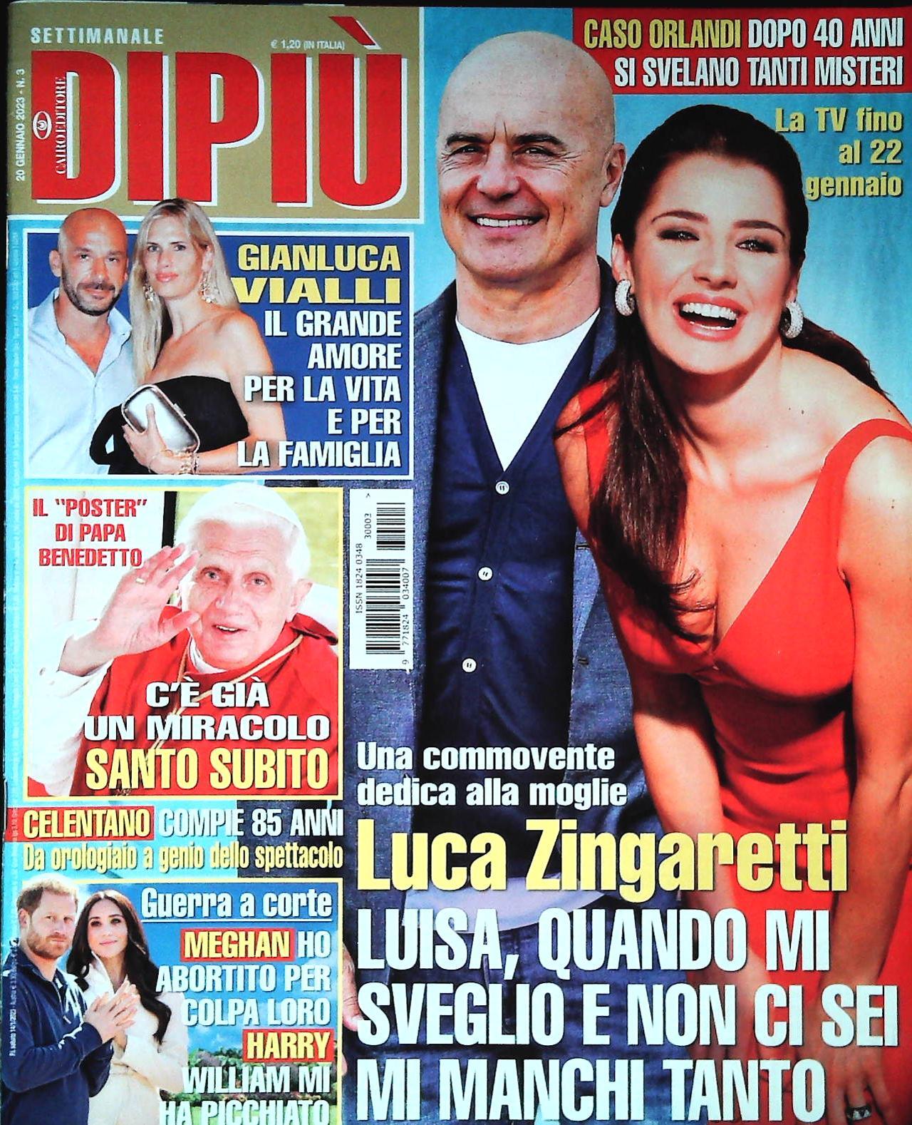 DI PIU' 20 GENNAIO 2023 - ZINGARETTI - CELENTANO - GIANLUCA VIALLI