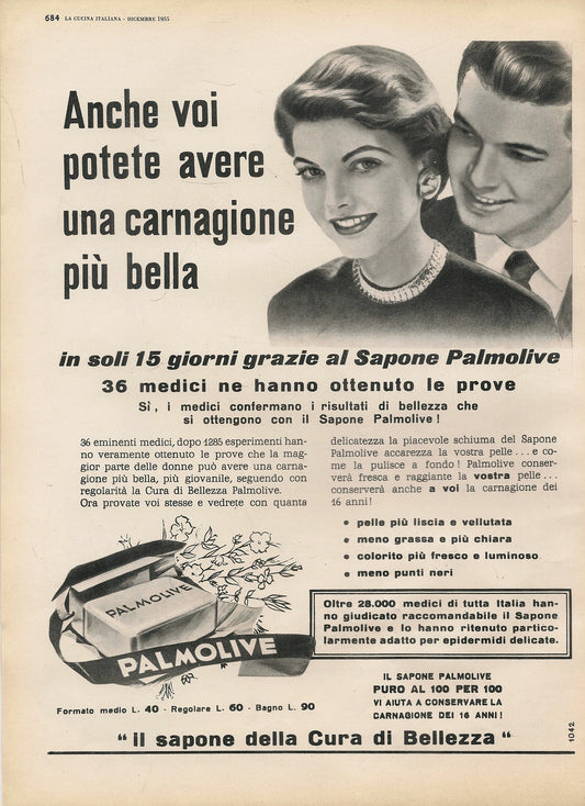 PALMOLIVE. ANCHE VOI POTETE AVERE UNA CARNAGIONE BELLA - ADVERTISING