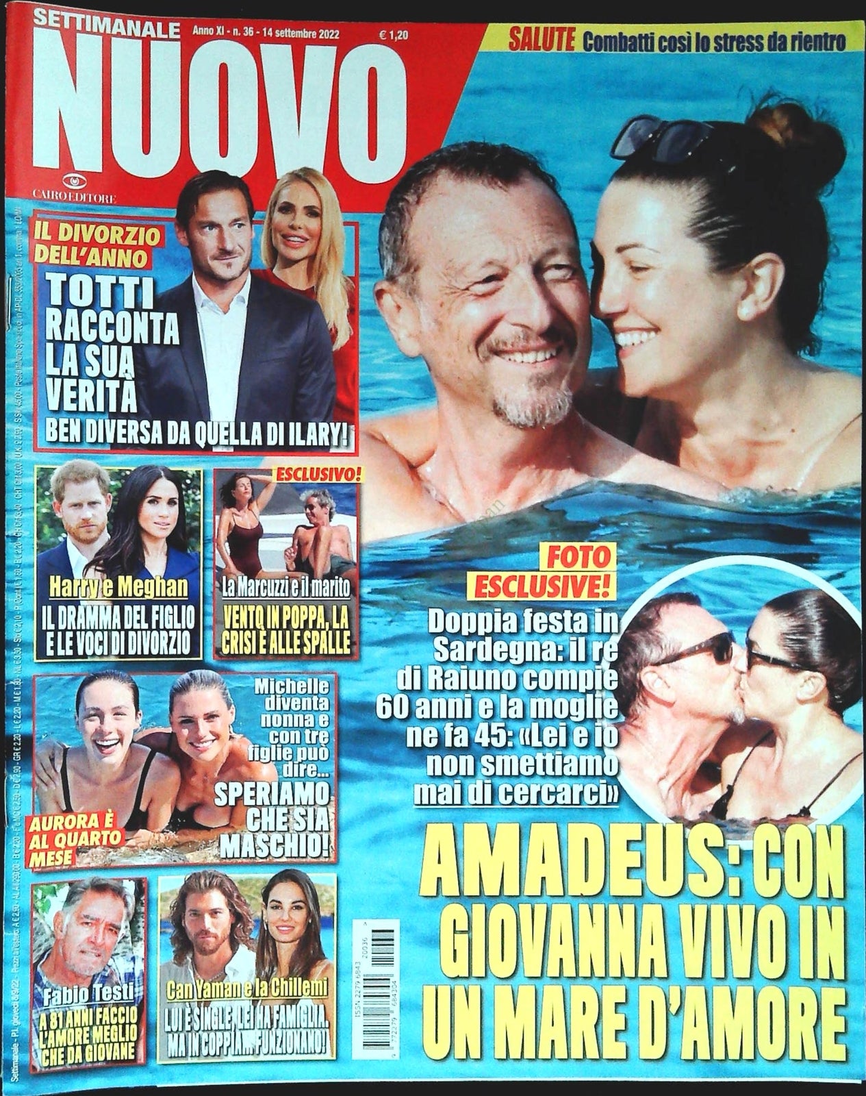 SETTIMANALE NUOVO 14 SETTEMBRE 2022 - AMADEUS-TOTTI-MARCUZZI-OUTLET DEL LIBRO