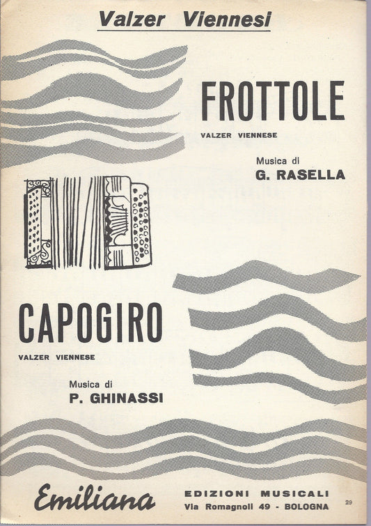 FROTTOLE   G. Rasella -- CAPOGIRO  P. Ghinassi  #  SPARTITO - Ediz. Emiliana