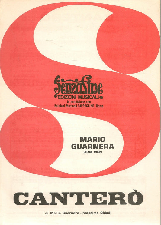 CANTERO' - MARIO GUARNERA - SPARTITO-SHEET MUSIC