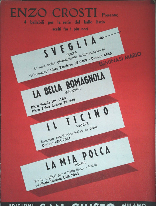 ENZO CROSTI - 4 BRANI - SPARTITO-SHEET MUSIC