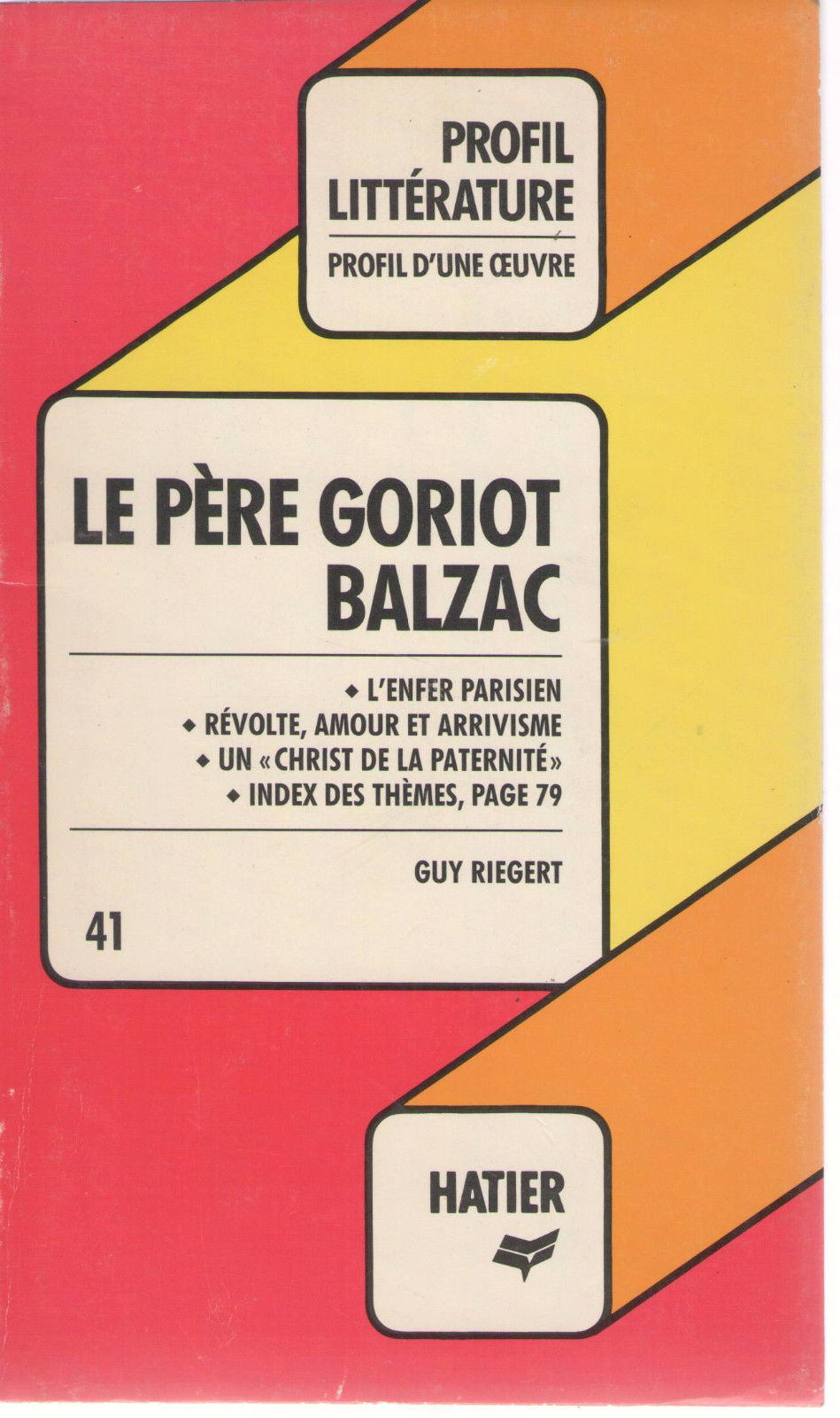 LE PERE GORIOT - BALZAC  (FRENCH TEXT) 