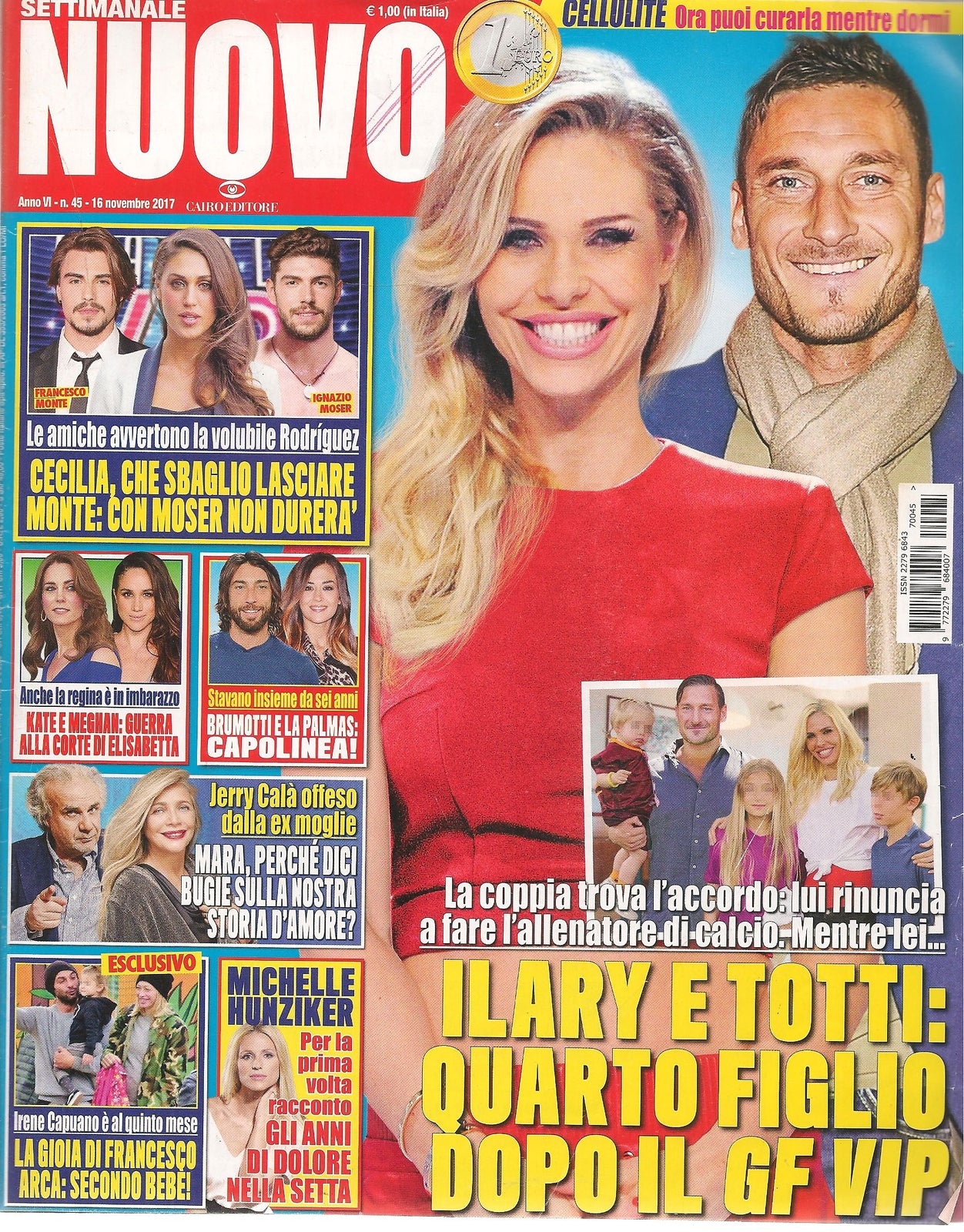 NUOVO TV N. 45 - 16 NOVEMBRE 2017 - ILARY E TOTTI BRUMOTTI LAS PALMAS JERRY CALA