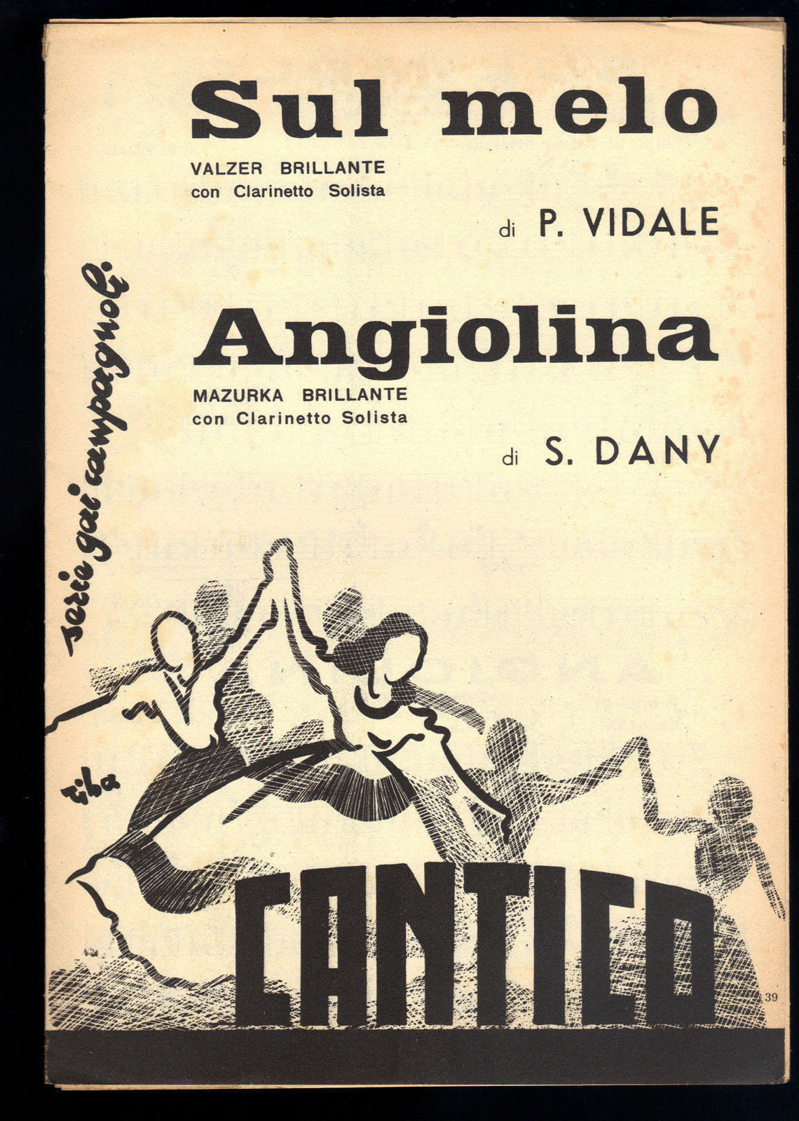 SUL MELO # P. VIDALE - ANGIOLINA # S. DANY # SPARTITO