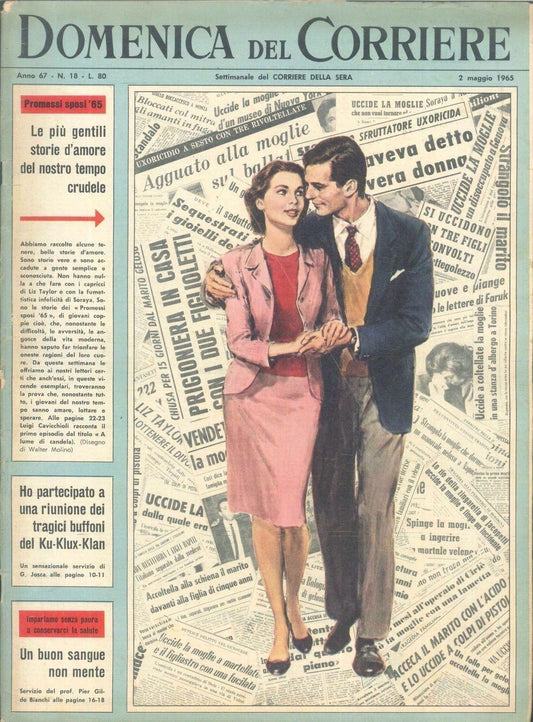 DOMENICA DEL CORRIERE N 18 - 2 MAGGIO 1965 - ILL. WALTER MOLINO