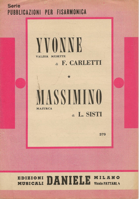 YVONNE - MASSIMINO - SPARTITO-SHEET MUSIC