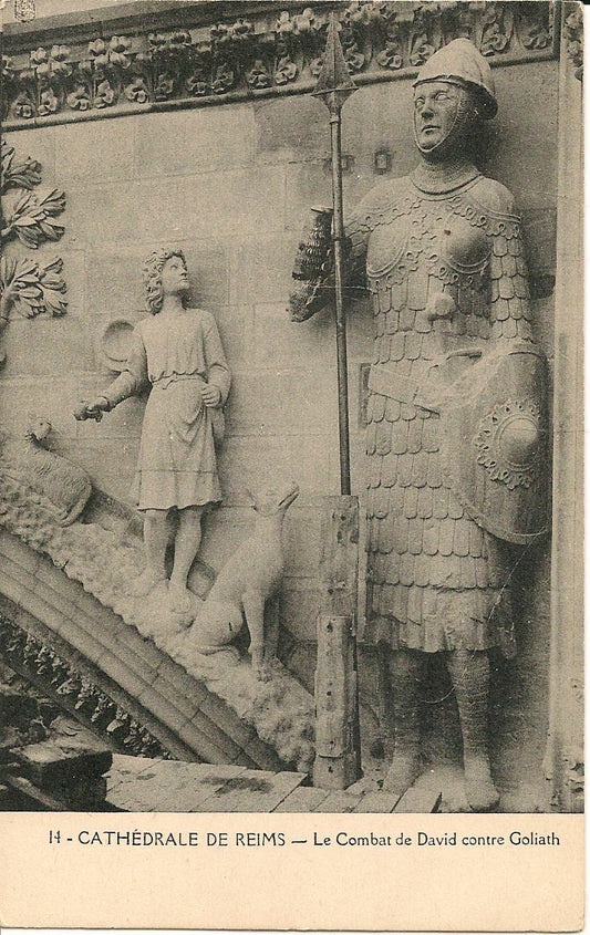 CATHEDRALE DE REIMS - LE COMBAT DE DAVID CONTRE GOLIATH - NV