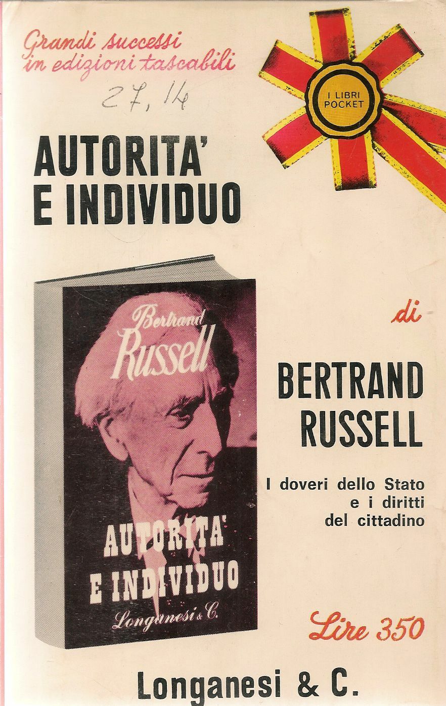 AUTORITA' E INDIVIDUO - BERTRAND RUSSEL