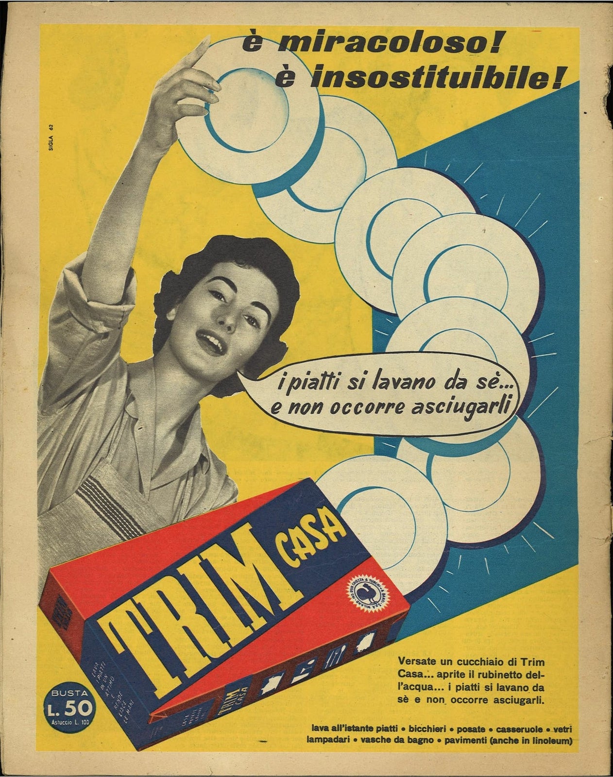 TRIM CASA. I PIATTI SI LAVANO DA SE' - ADVERTISING