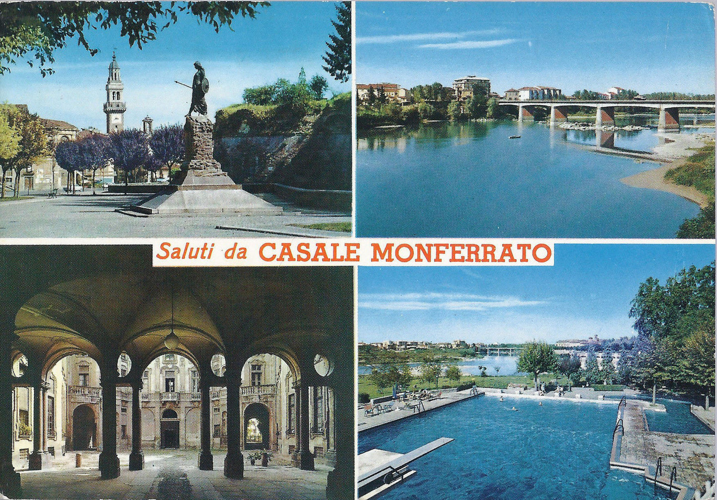 CASALE MONFERRATO - SALUTI - 4 VEDUTE - V 1968 - FG