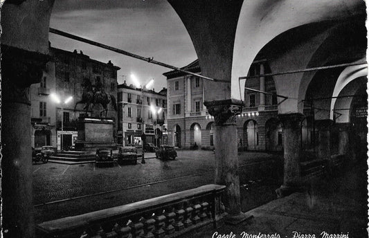 CASALE MONFERRATO - PIAZZA MAZZINI - NOTTURNO - V1959