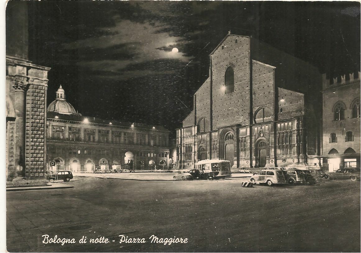 BOLOGNA - PIAZZA MAGGIORE - NOTTURNO - V1964