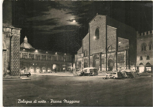 BOLOGNA - PIAZZA MAGGIORE - NOTTURNO - V1964