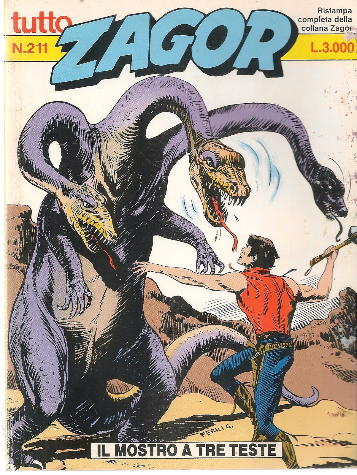 TUTTO ZAGOR N. 211- IL MOSTRO A TRE TESTE