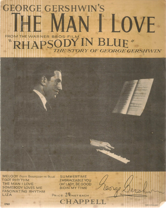 THE MAN I LOVE - GEORGE GERSHWIN - SPARTITO-SHEET MUSIC
