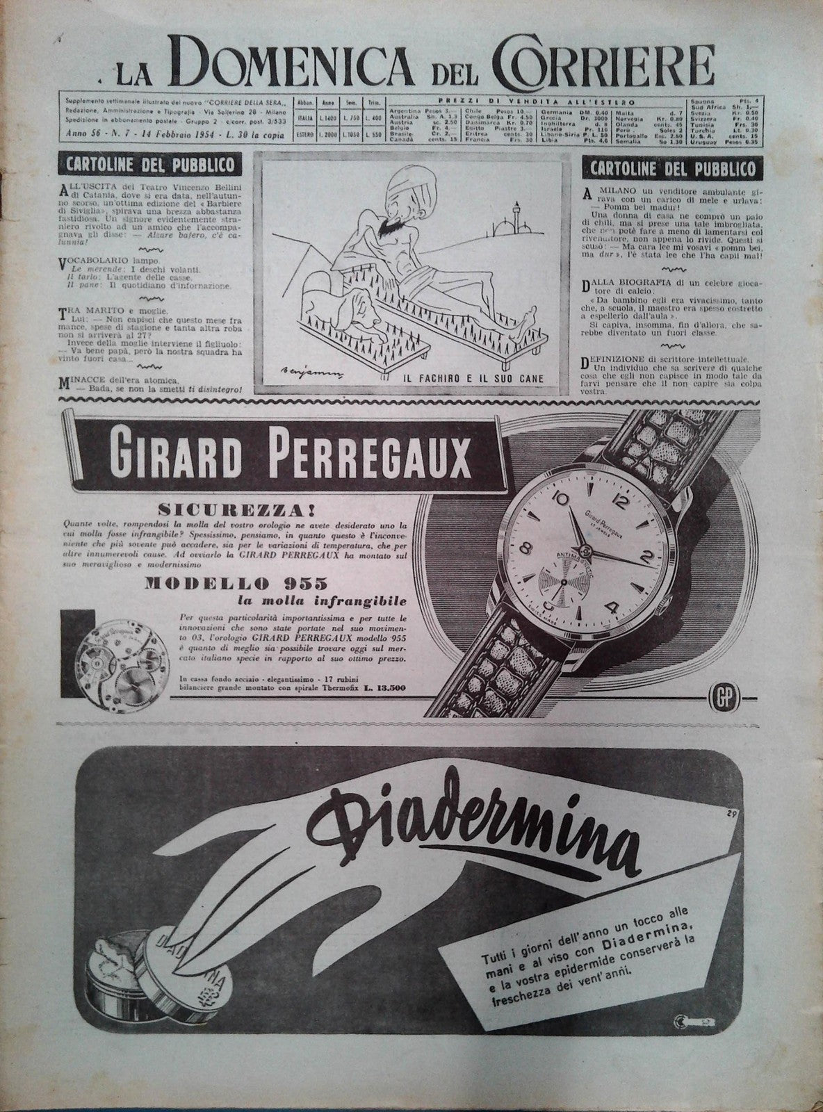 DOMENICA DEL CORRIERE 14 FEBBRAIO 1954