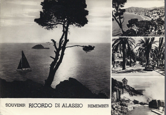 ALASSIO - RICORDO - 4 VEDUTE - V1955