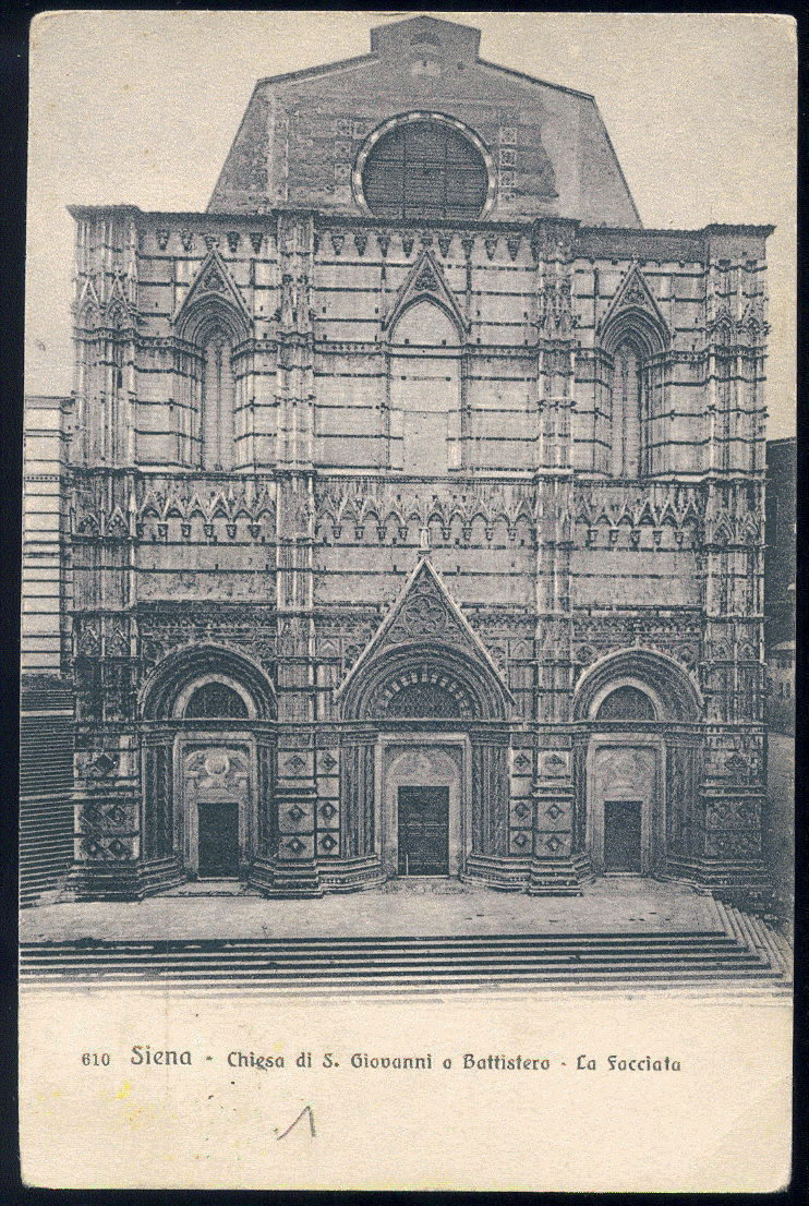 SIENA - CHIESA DI S. GIOVANNI O BATTISTERO - LA FACCIATA - V1904