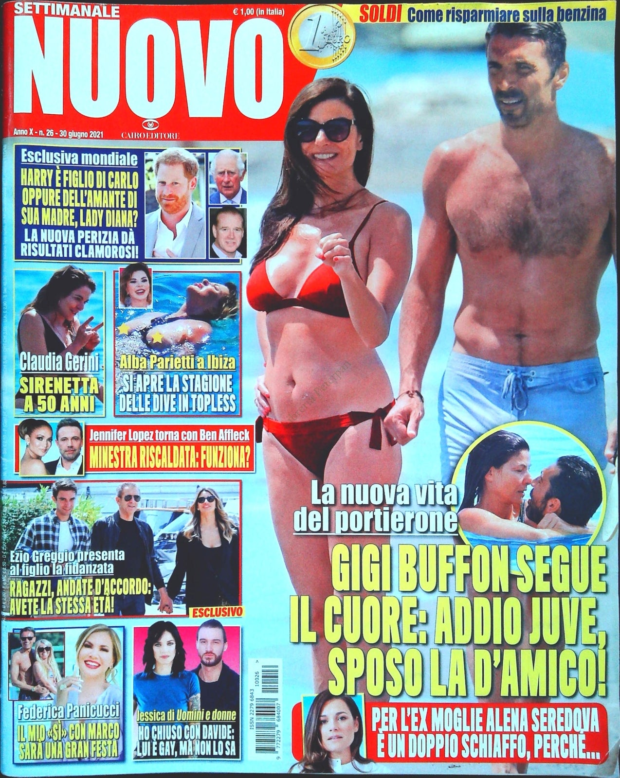 SETTIMANALE NUOVO 30 GIUIGNO 2021 - BUFFON-PARIETTI-CLAUDIA GERINI - OUTLET 