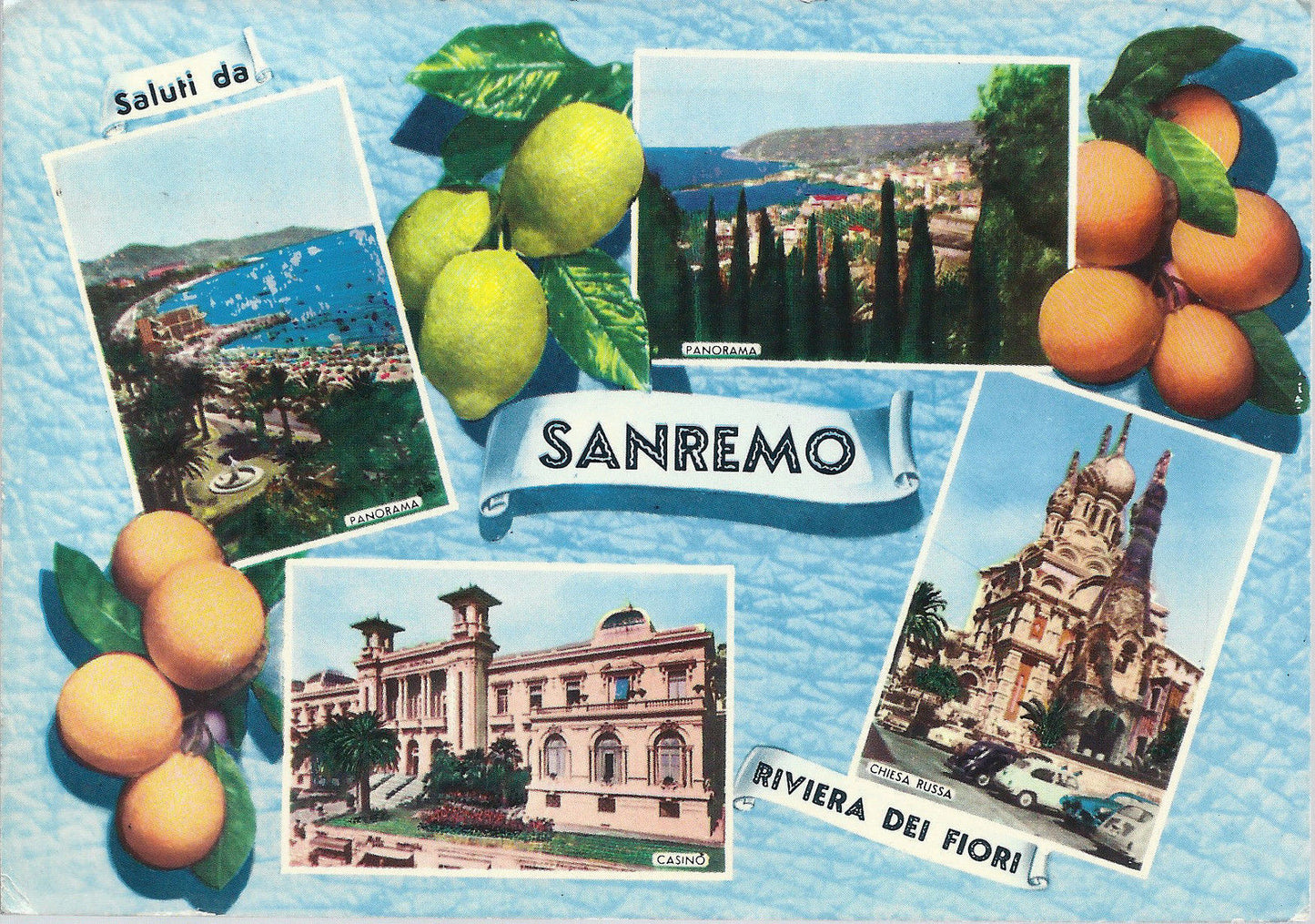 SANREMO - SALUTI - 4 VEDUTINE - V 1966