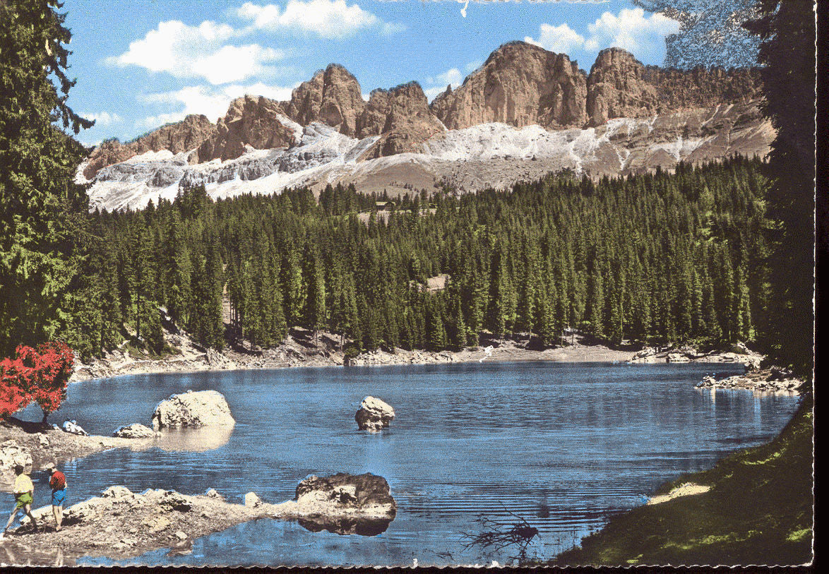LAGO DI CAREZZA - ACQUARELLATA - V1959