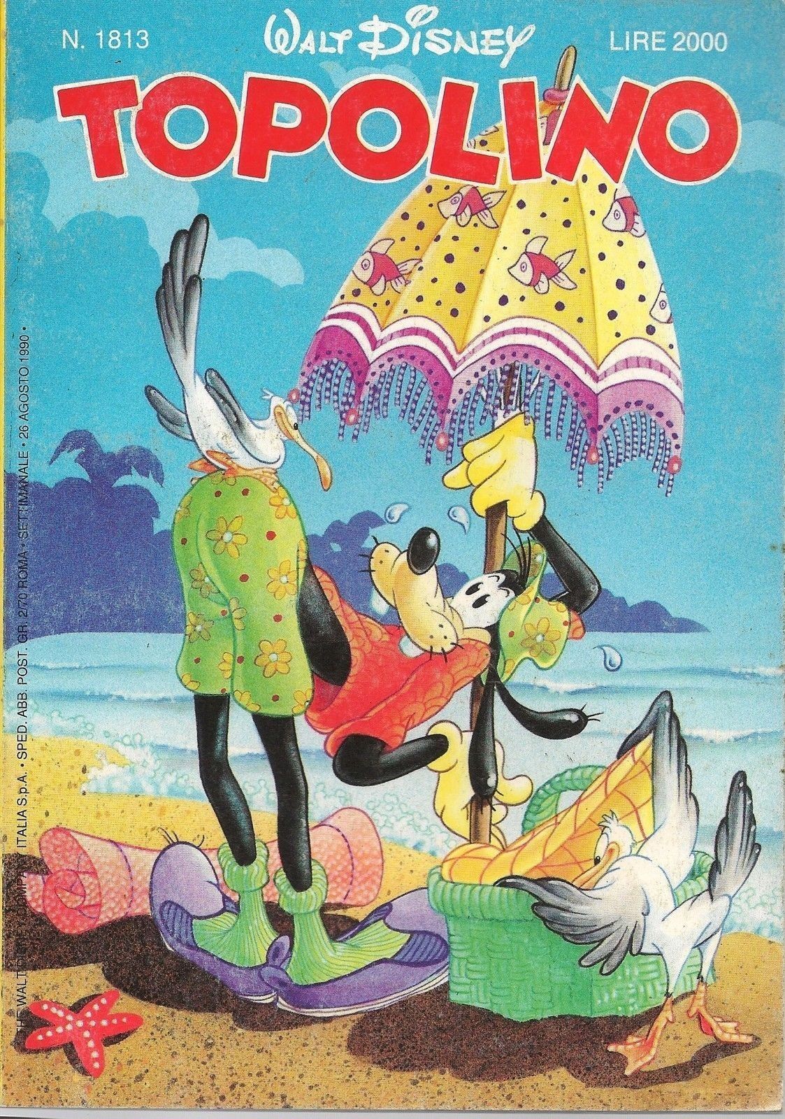TOPOLINO N° 1813 - 26 AGOSTO 1990 - WALT DISNEY