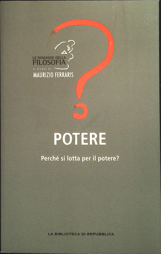 POTERE - MAURIZIO FERRARIS - BIBL DI REPUBBLICA 2012 - OUTLET DEL LIBRO